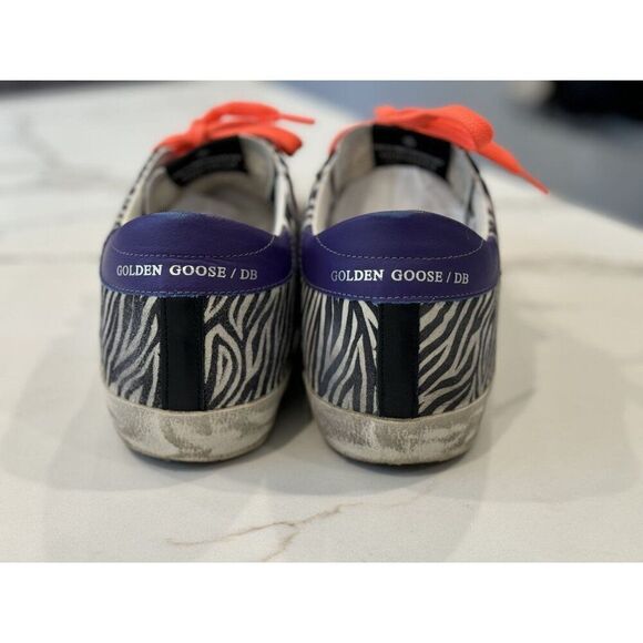 Golden Goose Superstar Zebra-Striped Sneakers Size 38 - Picture 3 of 9